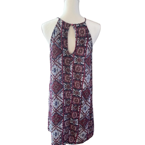 Pink Rose Purple and White Halter Sundress - Picture 2 of 6